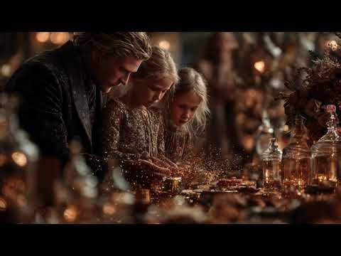 Family Christmas TV Art | Magical Father & Daughters Moment | TV Art Background