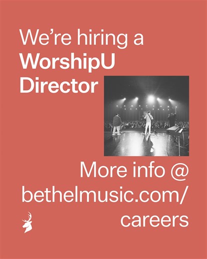 COME WORK WITH US — Join our team as the WorshipU Director! Apply online at bethelmusic.com/careers ✨ | Bethel Music