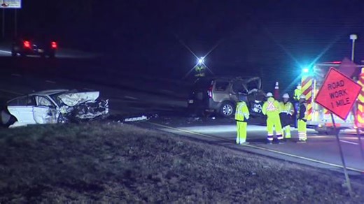 3 injured, 1 critically in fiery wrong-way crash on I-495 southbound in Chelmsford