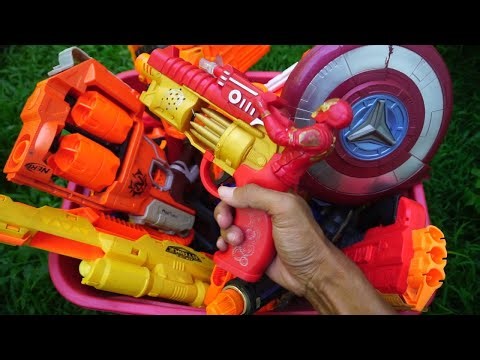 Collecting 7 NERF BLASTER & Try Shooting All Targets! 🎯💥