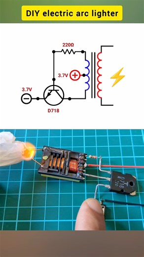 Electric gas lighter | arc lighter | high voltage generator #shorts