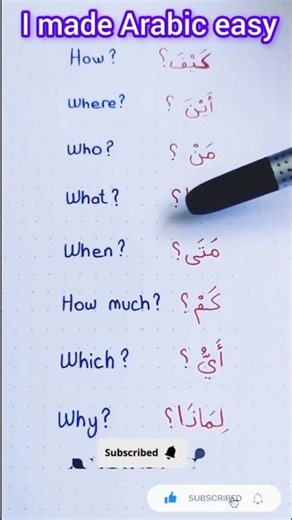 how to ask question in Arabic