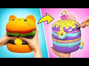 🌈✨ DIY Squishy Makeover! Transform & Customize with Rainbow Magic 🎨💖