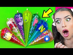 REAL FOOD vs SLIME FOOD!? (ALPHABET LORE SLIME CHALLENGE!)