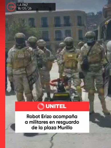 Robot erizo en plaza Murillo: cómo refuerza seguridad ante marchas