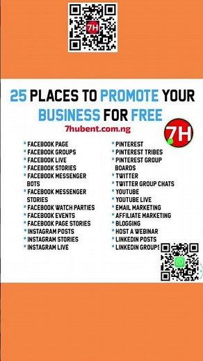 The Best 25 PLACES TO PROMOTE YOUR BUSINESS FOR FREE digital Marketing 7hubent Tech