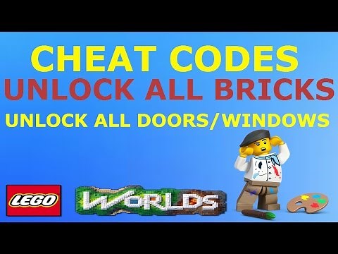 LEGO WORLDS: CHEAT CODES. UNLOCK ALL BRICKS, DOORS, WINDOWS, ROADS...