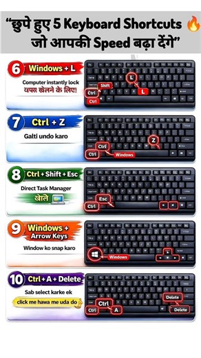 “5 Hidden Keyboard Shortcuts 🔥 That Will Increase Your Speed”