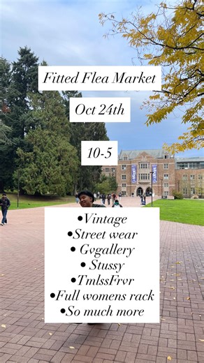 Seatown Clothing on Instagram: "‼️FITTED FLEA MARKET‼️ Be there October 24th 10-5 Right in front of the HUB at UW SEATTLE All your favorite brands •Vintage ‼️ •Streetwear‼️ •GvGallery‼️ •Stussy‼️ •Full womens rack‼️ •So much more‼️ . . . S/o @banh.ba0 for for camera work"