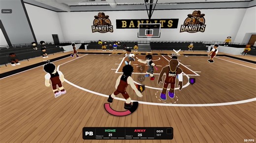 Construyendo un campo de baloncesto en Roblox