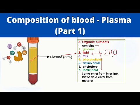 Composition of blood | Part 1 | Plasma