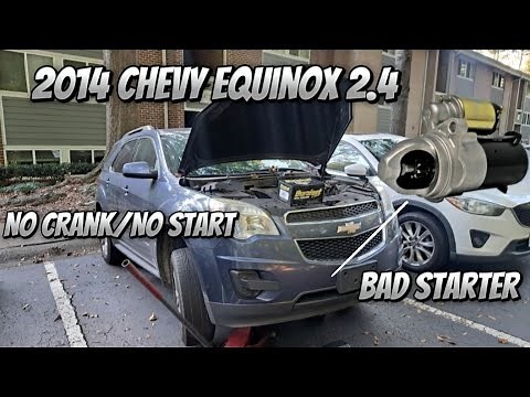 2014 CHEVY EQUINOX 2.4 LT | NO CRANK/NO START | HOW TO REPLACE STARTER | Howto/Diy