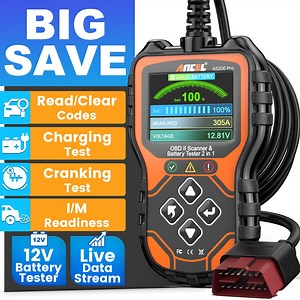 ANCEL AS200 PRO 2 in 1 OBD2 Scanner + Battery Tester, Check Engine Code Reader Car Diagnostic Tools, Enhanced OBD II Code Reader 12V Automotive Battery Load Tester - Walmart.com