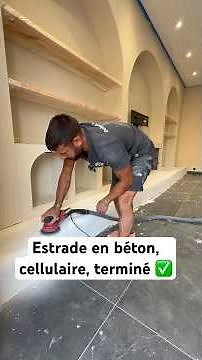 Application de la colle pour Beton cellulaire, ponçage et ensuite on enduit le tout 💪🏼