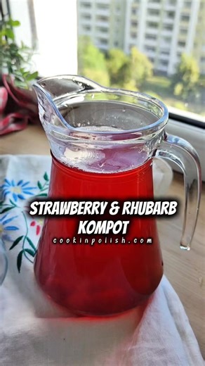 3.9K views · 50 reactions | Strawberry & Rhubarb Kompot – Polish...