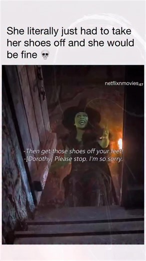 Movies 67 on Instagram: "This clip is a fan-made edit that blends scenes from the original 1939 film The Wizard of Oz with the more modern, reimagined world of the musical Wicked (specifically the 2024 film adaptation). Here’s a breakdown of the key moments in the video: • The Conflict Begins: The clip opens with the classic scene from The Wizard of Oz where the Wicked Witch of the West (Elphaba) is demanding the ruby slippers from Dorothy, who is trapped and crying. • The Reimagined Elphaba: Th