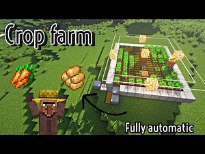 Automatic Crop Farm minecraft | crop farm with villager | minecraft 1.18.1