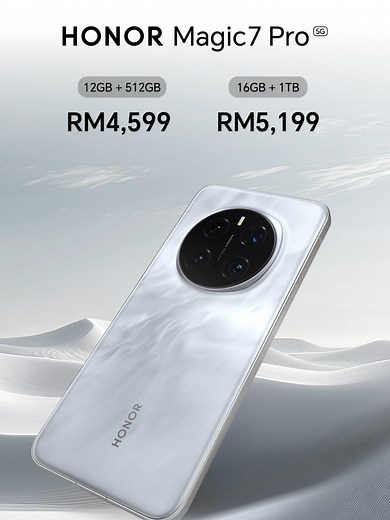 Pre-order the Best AI Flagship #HONORMagic7Pro now from RM4,599 and enjoy RM200 Instant Rebate plus Free HONOR Watch 5 and freebies worth RM2,096* 🎁 from 9th Jan to 16th Jan 2025 Don't miss out this amazing offer: 🎁 RM200 Instant Rebate 🎁 HONOR Watch 5 🎁 1 Year Extended Warranty 🎁 180-day One to One Replacement 🎁 HONOR SuperCharge Wireless Charger Stand (max 100W) *T&Cs apply. While stocks last. Limited time only. #HONOR #HONORMalaysia #HONORMagic7ProMY