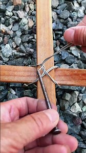 Joining wood pieces with wire for easy removal and reuse