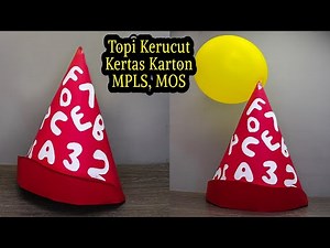 ide kreatif cara membuat topi kerucut kertas karton untuk MPLS bisa dipakai 17 agustus