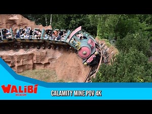 Walibi Belgium - Calamity Mine Onride POV 4K