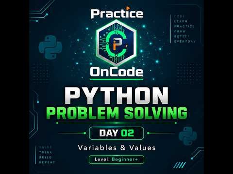 Learn Python by Solving Problems 🔥 | Day 2: Variables & Values | Beginner to Advanced #python #viral