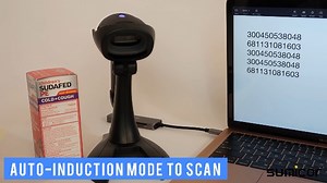 Watch 1D Wireless Barcode Scanner with Stand Hand Free on Amazon Live