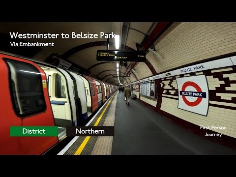 London Underground First Person Journey: Westminster to Belsize Park via Embankment