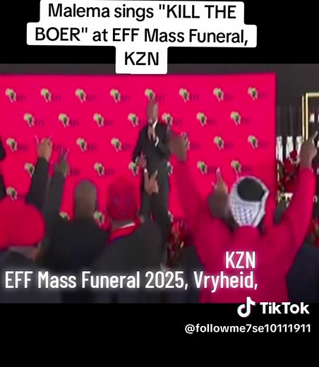 Julius Malema Performs 'KILL THE BOER' at EFF Mass Funeral