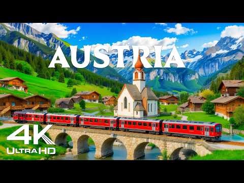 Relaxing Austria 4K – Alpine Mountains, Emerald Lakes & Scenic Villages | Drone Travel Film