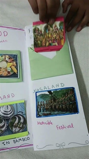 rajasthan and nagaland art integrated project in 1 sheet #crafting #reeva's amazing world 🙂‍↔️👍👍