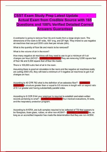 Csst Exam Study Prep Latest Update Actual Exam From Credible video