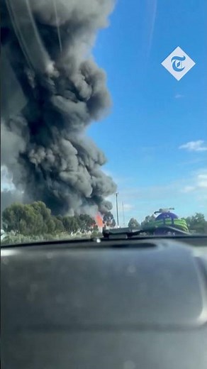 Chemical explosion causes huge fire at Melbourne factory