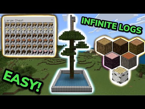 EASY 1.21 ANY TYPE TREE FARM TUTORIAL in Minecraft Bedrock (MCPE/Xbox/PS/Switch/PC)