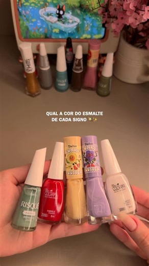 Anna Paula Toledo | Descubra qual é a cor de esmalte do seu signo🪐✨ Gostou do seu? 💅🥰 Abaixo vou deixar os nomes dos esmaltes e na frente o ID Mercado Livre... | Instagram
