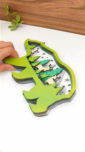 How to Make a Bear Multi-Layer Art with NEJE Laser Cutter