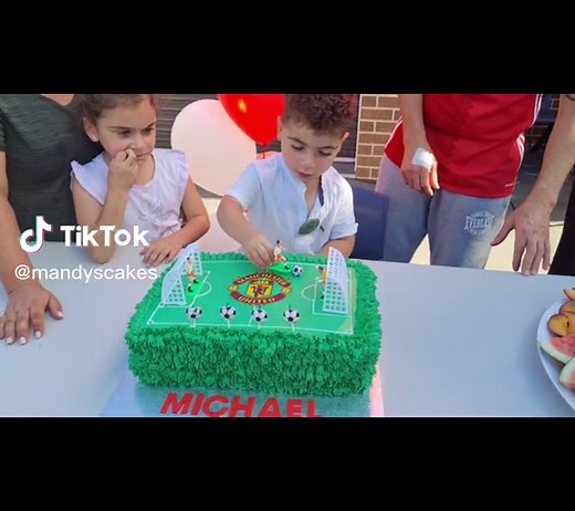 Interactive Soccer Themed Cake for a Manchester United Fan