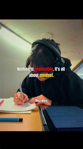 🔥 nothing is impossible it's all about mindset 📚📑✨💯 #studytips #studymotivation #study...
