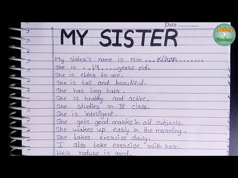 My Sister essay in english | 20 lines essay on my sister