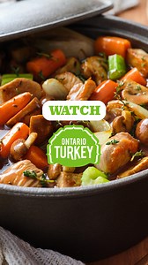 Try out our recipe for Turkey Au Vin! This one-pot meal can simmer away in a Dutch oven while you spend time with friends and family. The full recipe can be found at OntarioTurkey.ca!  #ThinkTurkey #LoveOntFood #TurkeyLove Foodland Ontario Meat & Poultry Ontario Produce Made Simple | Ontario Turkey | Facebook