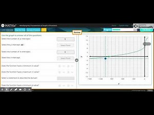 Carnegie Learning: MATHia - Identifying Key Characteristics of Graphs of Functions Workspace