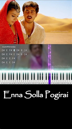 Enna Solla Pogirai Keyboard Cover | Piano Notes | AR Rahman | Fernandez 6