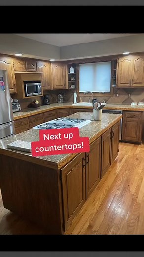 2.5M views · 24K reactions | I did it! Orange oak cabinets refreshed for $80 in 8 days! (With all DIY, research before doing your own) I ❤️ my less  kitchen! #topekakansas #Topeka #topekarealtor #KitchenDIY #kitchencabinets #homeimprovement #homedepot #transformation #orangeoak | Rachelle Peters, Realtor - Genesis, LLC, Realtors | Facebook