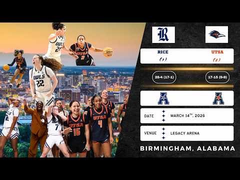 (1) Rice vs (6) UTSA | American Athletic Conference Tournament: Championship | 3.14.26