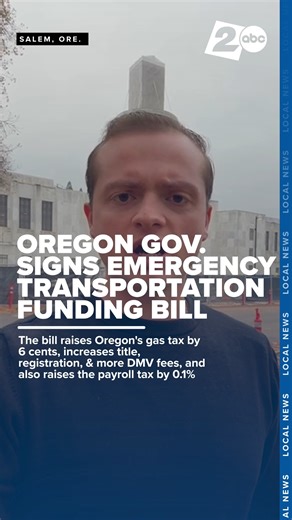 After months of debate, the Oregon Legislature failed to pass a larger version of the bill during the 2025 regular session. Gov. Tina Kotek called for a special session to pass a transportation package. https://bit.ly/49R2wmC | KATU News