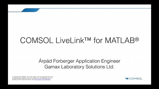 COMSOL LiveLink for MATLAB