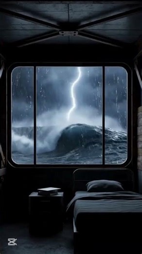 🌧️ Lluvia en el mar | Rainy ship cabin #sonidodelluvia #truenos #rain