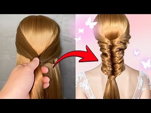 🦋Elegant Pull-Through Braid Hairstyle ✨ Easy Romantic Look