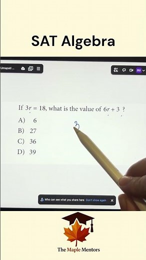 SAT Algebra Made Easy 📘#sat #satmath #satprep #satexam
