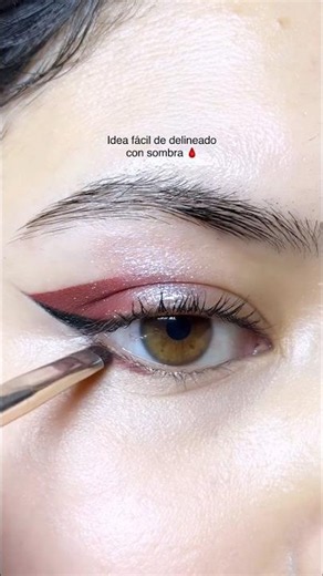 eyes makeup/Easy Graphic Wing Eye Makeup Tutorial Burgundy Shadow Liner & Glitter Eye Look #makeup